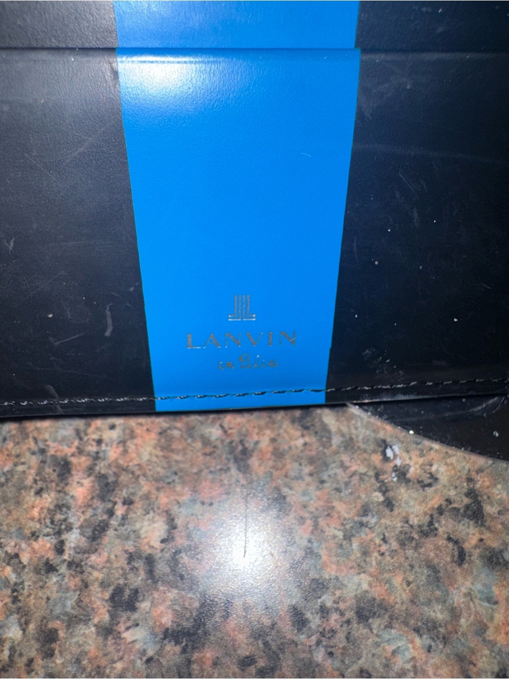 Lanvin en blue "Wagram" navy leather Bifold Wallet ✅AUTHENTIC - Picture 4 of 11